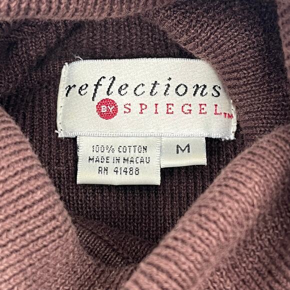 Reflections Spiegel Brown Long Sleeve Turtleneck Knit Warm 2 Piece Shirt Skirt - Picture 8 of 14